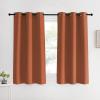 imageNICETOWN Blackout Curtain Panels for Girls Room Burnt Orange 1 Pair 42 x 60 Inch Nursery Essential Thermal Insulated Solid Grommet Top Blackout Drapes
