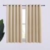 imageNICETOWN Room Darkening Curtain Panels for Cafe Thermal Insulated Grommet Room Darkening DraperiesDrapes for Window Biscotti Beige 2 Panels W70 x L54 inch