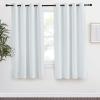 imageNICETOWN Room Darkening Window Curtain Panel 55x57 inches 1 Pack Cloud Grey Color Solid Thermal Insulated Blind Privacy Drape for Bedroom