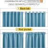 imageNICETOWN Blackout Curtain Panels for Living Room  Teal Blue Color 29x36 inch 2 Panels Set Room Darkening Blackout Drapes for Window