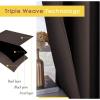 imageNICETOWN Blackout Curtains ampamp Drapes for Bedroom Toffee Brown W34 x L40 Set of 2 Triple Weave Grommet Top Thermal Insulated Light Blocking Panels for BathroomLiving Room