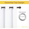 imageNICETOWN Window Draperies Curtains Panels  Blocking Out 50 Sunlight Curtains Grommet Top Small Window Drapes for Bedroom 2 Panels 42 by 45 White