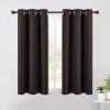 imageNICETOWN Blackout Curtains ampamp Drapes for Bedroom Toffee Brown W34 x L40 Set of 2 Triple Weave Grommet Top Thermal Insulated Light Blocking Panels for BathroomLiving Room