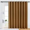 imageNICETOWN Lower Noise Room Divider Curtain Screen Partitions Gold Brown 1 Panel 84quot Tall x 120quot Wide Blackout Sound Reducing Divider Room Drape for DoorwayGlass WindowSliding DoorPatio
