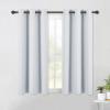 imageNICETOWN Room Darkening Curtain Panels for Bedroom EasyCare Solid Thermal Insulated Grommet Room Darkening DraperiesDrapes 2 Panels 42 by 54 PlatinumGreyish White