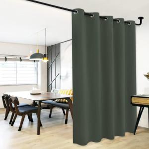 imageNICETOWN Dark Mallard Bedroom Blackout Curtain Panel 1 Panel 70 x 84 inch Privacy Window Thermal Insulated Blackout DrapeDrapery for Loft Guestroom