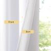imageNICETOWN 100 Blackout Sliding Door Curtains 95 inches Long Grommet Thermal Insulated Room Divider Curtains for Living RoomBedroomFrench DoorPatio 1 Panel Pure White 80W x 95L