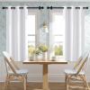 imageNICETOWN 100 Blackout Window Curtain Panels 84 inch Length for Living Room Set of 2 Snow White 42 inches Wide Thermal Insulated Drapes
