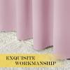 imageNICETOWN Bedroom Curtain Room Darkening Drapery  Home Fashion Microfiber Thermal Insulated Solid Grommet Room Darkening Curtain for Kitchen Lavender Pink 1 Panel 52 inches Wide by 72 inches Long
