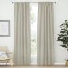 imageNICETOWN Blackout Curtain Panels Window Draperies  Natural Color 34Inch Wide x72Inch Long 2 Pieces Home Decoration Light ampamp Noise Reducing Window Covering Room Darkening Drapes for Bedroom