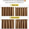 imageNICETOWN Blackout Curtain Panels for Living Room  Gold Brown Color 34x63 Inch 2 Panels Set Thermal Insulated Room Darkening Blackout DrapesDraperies with Rod Pocket ampamp Back Tab for Window