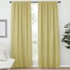 imageNICETOWN Light Reducing Curtain Panels Window Draperies  Paler Yellow Color 52x84 inch 2 Pieces Insulating Room Darkening Drapes for Bedroom