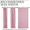 imageNICETOWN Light Reducing Curtain Panels Window Draperies  Rouge Pink Color 52x84 inch 2 Pieces Insulating Room Darkening Drapes for Bedroom