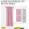 imageNICETOWN Light Reducing Curtain Panels Window Draperies  Rouge Pink Color 52x84 inch 2 Pieces Insulating Room Darkening Drapes for Bedroom
