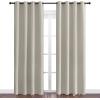 imageNICETOWN Natural Room Darkening Curtains 86quot Long for Boho Farmhouse Home Decoration Window Treatment Total Privacy Drape Panels for Bedroom Living Room Guest Room 55quot Wide Set of 2