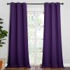 imageNICETOWN Thick Blackout Curtain and Drapes  Thermal Insulated Grommet Top Window Draperies for Bedroom Block Out Light Curtain Panel Royal Purple 42 x 90 Pack of 2