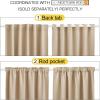 imageNICETOWN Window Treatment Room Darkening Curtains  Biscotti Beige Color 34 Width X 72 Length 1 Pair Solid Thermal Insulated Blackout Rod Pocket ampamp Back Tab Curtains and Drapes for Bedroom