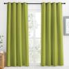 imageNICETOWN Blackout Curtain 86 inch Long Fresh Green W55 x L86 1 Panel Thermal Insulated Window Treatment with Grommet Room Darkening Thermal Insulated Panel for BedroomLiving Room