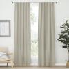 imageNICETOWN Blackout Curtain Panels Window Draperies  Natural Color 34Inch Wide x72Inch Long 2 Pieces Home Decoration Light ampamp Noise Reducing Window Covering Room Darkening Drapes for Bedroom