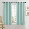 imageNICETOWN Kitchen Blackout Window Curtain Panel Aqua Blue 1 Panel 42 by 63 inches Long Home Fashion Thermal Insulated Solid Grommet Room Darkening Drape for Apartment