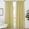 imageNICETOWN Light Reducing Curtain Panels Window Draperies  Paler Yellow Color 52x84 inch 2 Pieces Insulating Room Darkening Drapes for Bedroom