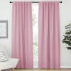 imageNICETOWN Light Reducing Curtain Panels Window Draperies  Rouge Pink Color 52x84 inch 2 Pieces Insulating Room Darkening Drapes for Bedroom