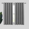imageNICETOWN Silver Grey Blackout Curtain Panels for Bedroom Thermal Insulated Extra Wide Blackout Draperies and Drapes for Basement 2 Panels W70 x L54inch