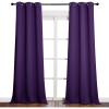imageNICETOWN Thick Blackout Curtain and Drapes  Thermal Insulated Grommet Top Window Draperies for Bedroom Block Out Light Curtain Panel Royal Purple 42 x 90 Pack of 2