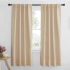 imageNICETOWN Window Treatment Room Darkening Curtains  Biscotti Beige Color 34 Width X 72 Length 1 Pair Solid Thermal Insulated Blackout Rod Pocket ampamp Back Tab Curtains and Drapes for Bedroom