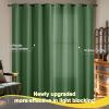 imageNICETOWN 100 Blackout Curtains 90 Inch Length for Bedroom Privacy Thermal Insulated Grommet Room Darkening Window Drapes for Living Room 2 Panels Stone Blue 52 x 90 InchForest Green