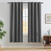 imageNICETOWN 100 Blackout Curtains 90 Inch Length for Bedroom Privacy Thermal Insulated Grommet Room Darkening Window Drapes for Living Room 2 Panels Stone Blue 52 x 90 InchGrey