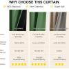 imageNICETOWN 100 Blackout Curtains 90 Inch Length for Bedroom Privacy Thermal Insulated Grommet Room Darkening Window Drapes for Living Room 2 Panels Stone Blue 52 x 90 InchForest Green