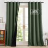 imageNICETOWN 100 Blackout Curtains 90 Inch Length for Bedroom Privacy Thermal Insulated Grommet Room Darkening Window Drapes for Living Room 2 Panels Stone Blue 52 x 90 InchGreyish Green