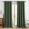 imageNICETOWN 100 Blackout Curtains 90 Inch Length for Bedroom Privacy Thermal Insulated Grommet Room Darkening Window Drapes for Living Room 2 Panels Stone Blue 52 x 90 InchGreyish Green