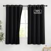 imageNICETOWN 100 Blackout Curtains 90 Inch Length for Bedroom Privacy Thermal Insulated Grommet Room Darkening Window Drapes for Living Room 2 Panels Stone Blue 52 x 90 InchBlack
