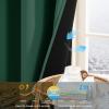 imageNICETOWN 100 Blackout Curtains 90 Inch Length for Bedroom Privacy Thermal Insulated Grommet Room Darkening Window Drapes for Living Room 2 Panels Stone Blue 52 x 90 InchHunter Green