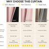imageNICETOWN 100 Blackout Curtains 90 Inch Length for Bedroom Privacy Thermal Insulated Grommet Room Darkening Window Drapes for Living Room 2 Panels Stone Blue 52 x 90 InchPeach Pink