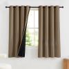 imageNICETOWN 100 Blackout Curtains 90 Inch Length for Bedroom Privacy Thermal Insulated Grommet Room Darkening Window Drapes for Living Room 2 Panels Stone Blue 52 x 90 InchKhaki