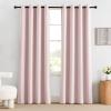 imageNICETOWN 100 Blackout Curtains 90 Inch Length for Bedroom Privacy Thermal Insulated Grommet Room Darkening Window Drapes for Living Room 2 Panels Stone Blue 52 x 90 InchPink