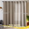 imageNICETOWN 100 Blackout Curtains 90 Inch Length for Bedroom Privacy Thermal Insulated Grommet Room Darkening Window Drapes for Living Room 2 Panels Stone Blue 52 x 90 InchCappuccino