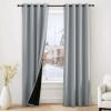 imageNICETOWN 100 Blackout Curtains 90 Inch Length for Bedroom Privacy Thermal Insulated Grommet Room Darkening Window Drapes for Living Room 2 Panels Stone Blue 52 x 90 InchDove Gray