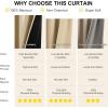 imageNICETOWN 100 Blackout Curtains 90 Inch Length for Bedroom Privacy Thermal Insulated Grommet Room Darkening Window Drapes for Living Room 2 Panels Stone Blue 52 x 90 InchBiscotti Beige