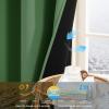 imageNICETOWN 100 Blackout Curtains 90 Inch Length for Bedroom Privacy Thermal Insulated Grommet Room Darkening Window Drapes for Living Room 2 Panels Stone Blue 52 x 90 InchForest Green