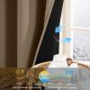 imageNICETOWN 100 Blackout Curtains 90 Inch Length for Bedroom Privacy Thermal Insulated Grommet Room Darkening Window Drapes for Living Room 2 Panels Stone Blue 52 x 90 InchKhaki
