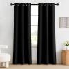 imageNICETOWN 100 Blackout Curtains 90 Inch Length for Bedroom Privacy Thermal Insulated Grommet Room Darkening Window Drapes for Living Room 2 Panels Stone Blue 52 x 90 InchBlack