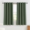imageNICETOWN 100 Blackout Curtains 90 Inch Length for Bedroom Privacy Thermal Insulated Grommet Room Darkening Window Drapes for Living Room 2 Panels Stone Blue 52 x 90 InchGreyish Green