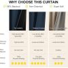 imageNICETOWN 100 Blackout Curtains 90 Inch Length for Bedroom Privacy Thermal Insulated Grommet Room Darkening Window Drapes for Living Room 2 Panels Stone Blue 52 x 90 InchNavy