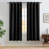 imageNICETOWN 100 Blackout Curtains 90 Inch Length for Bedroom Privacy Thermal Insulated Grommet Room Darkening Window Drapes for Living Room 2 Panels Stone Blue 52 x 90 InchBlack