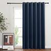 imageNICETOWN Bedroom Window Blackout Curtain Panel  Thermal Insulated Blackout DrapeDrapery for Loft Guestroom Navy 1 Panel 80 x 84 inch