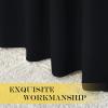 imageNICETOWN Black Blackout Curtain 108 inches Long  Grommet Chic Thermal Insulated Solid Blackout Curtain Drape for Living RoomBedroom W52 x L108 1 Panel